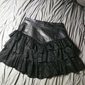 Leather and lace 🖤 BLACK 🖤 skirt
